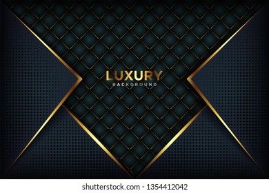 Fondo 3D abstracto de lujo con una combinación de polígonos luminosos en estilo 3D. Elemento de diseño gráfico. Decoración elegante. EPS 10 - Vector