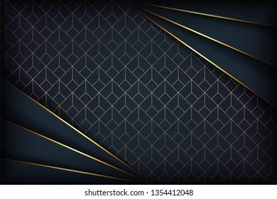 Luxury Abstract 3D background with a combination of luminous polygons in 3D style. Graphic design element. Elegant decoration. EPS 10 - Vector