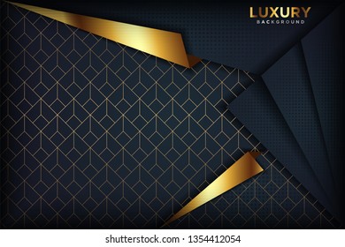 Luxury Abstract 3D background with a combination of luminous polygons in 3D style. Graphic design element. Elegant decoration. EPS 10 - Vector