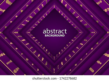 luxury abstract 3d background with purple realistic papercut decoration texture