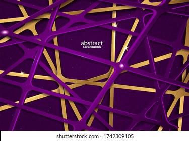 luxury abstract 3d background with purple papercut abstract ealistic papercut decoration