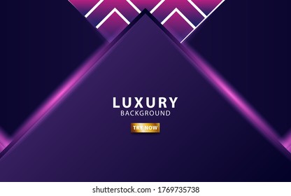 lujo Resumen de fondo 3d con capas de papel morado. Ilustración vectorial en textura geométrica con brillo púrpura. Elemento de diseño gráfico. decoración moderna