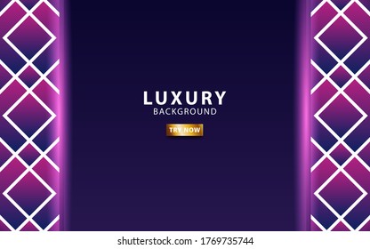 luxury Abstract 3d background with purple paper layers. Vector illustration in geometric texture with purple glittering. Graphic design element. modern decoration