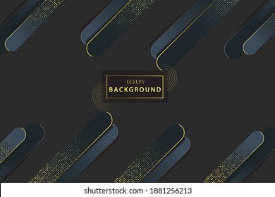 Luxury abstract background with black and gold color. Suitable for backgrounds, banners and etc.