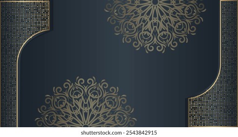 Luxury abstract background with black and gold colors for corporate company banner and presentation. Luxury and elegant design Vector.