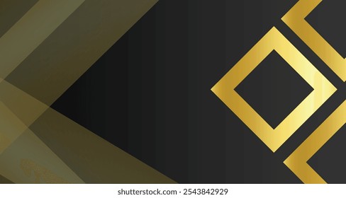 Luxury abstract background with black and gold colors for corporate company banner and presentation. Luxury and elegant design Vector.