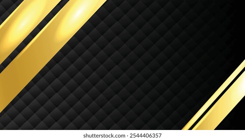 Luxury abstract background with black and gold colors for corporate company banner and presentation. Luxury and elegant design Vector.