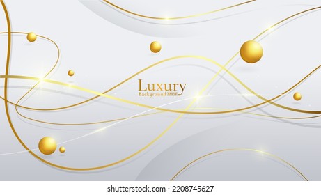 Luxury Abstract Background Combine with Golden Curve Lines Element. vector eps 10