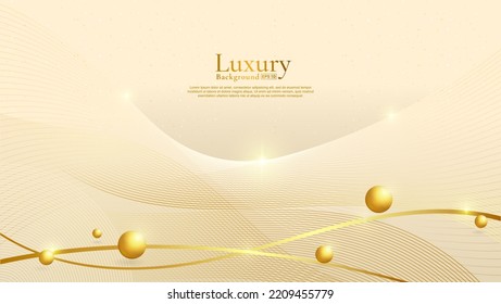 Luxury Abstract Background Combine with Golden Curve Lines Element. vector eps 10
