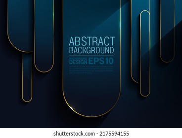 fondo abstracto de lujo color azul oscuro, líneas rectas solapan la composición del espacio de degradados de capa, ilustración de formas geométricas simples para banner, diseño de volante, diseño de plantilla