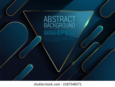 luxury abstract background dark blue color, middle triangle, oblique, diagonal lines overlap layer shadow gradients space composition for banner, flyer cover layout, template design