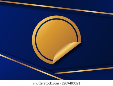 Luxury abstract background design of blue and blonde color