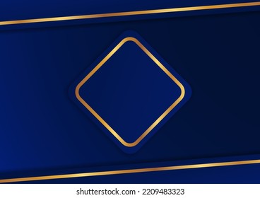 Diseño de fondo abstracto de lujo de color azul y rubio