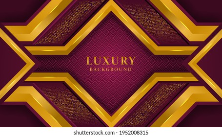 Lujo Resumen diseño de fondo rojo y dorado decoración de elementos, diseño moderno de plantilla de lujo, vector 
