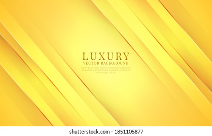 Luxury abstract background with geometric style. Overlap layer on bright space with golden stripes decoration. Modern graphic design template elements for poster, brochure, landing page, or banner