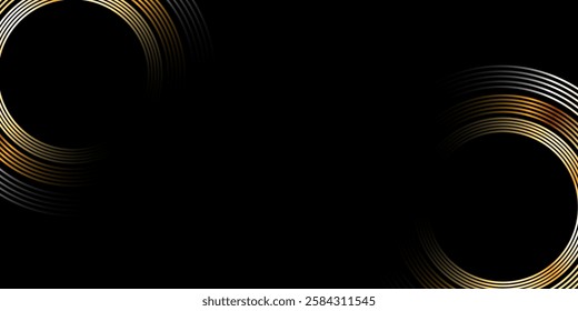 Luxury Abstract Background with Gold and Black Gradient Effect