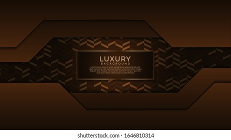 Luxury abstract  background with gold lines isolated on textured background. Premium Vector. Eps 10