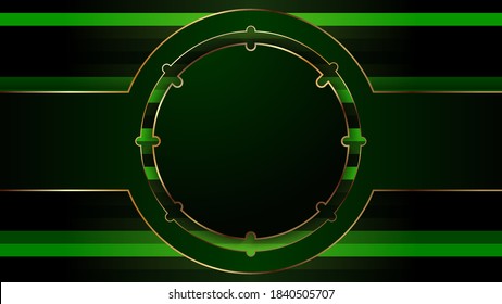 Luxury abstract background with gold on edge background and dynamic shadow on background. Vector background. Eps 10
