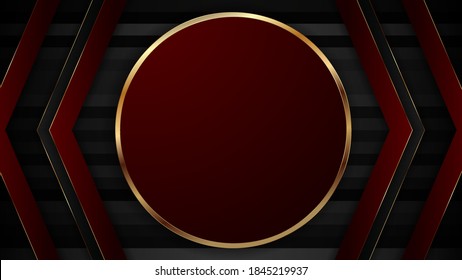Luxury abstract background with gold on edge background and dynamic shadow on background. Vector background. Eps 10