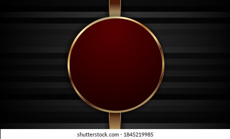 Luxury abstract background with gold on edge background and dynamic shadow on background. Vector background. Eps 10
