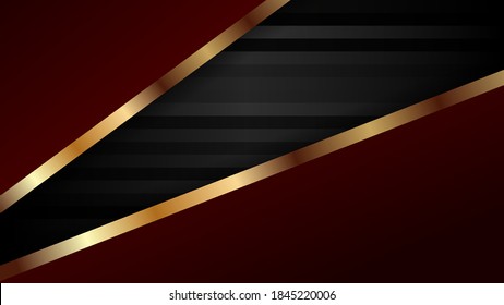 Luxury abstract background with gold on edge background and dynamic shadow on background. Vector background. Eps 10