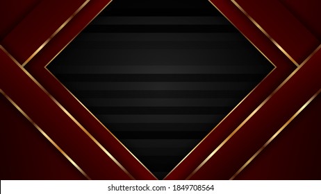 Lujo con fondo abstracto con dorado sobre fondo y sombra dinámica sobre fondo. Fondo vectorial. Eps 10
