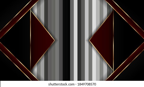 Luxury abstract background with gold on edge background and dynamic shadow on background. Vector background. Eps 10