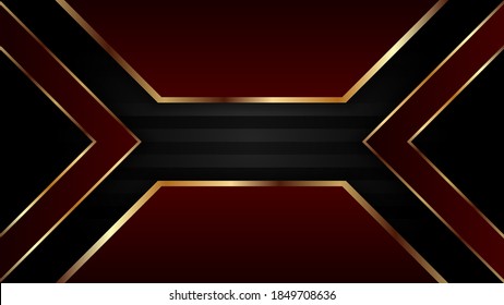 Luxury abstract background with gold on edge background and dynamic shadow on background. Vector background. Eps 10