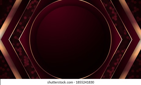 Luxury abstract background with gold on edge background and dynamic shadow on background. Vector background. Eps 10
