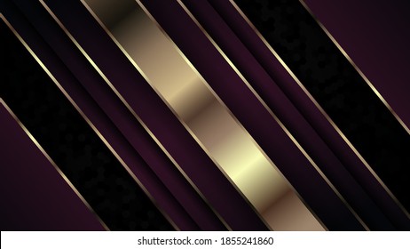 Luxury abstract background with gold on edge background and dynamic shadow on background. Vector background. Eps 10