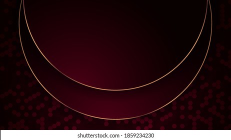 Luxury abstract background with gold on edge background and dynamic shadow on background. Vector background. Eps 10