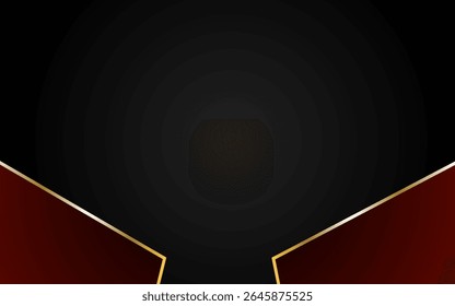 Luxury abstract background with gold on edge background and dynamic shadow on background. Vector background. Eps 10