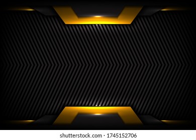 Luxury abstract background with golden and black shapes. metal texture steel background vactor design illustration eps.10