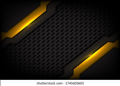 Luxury abstract background with golden and black shapes. metal texture steel background vactor design illustration eps.10