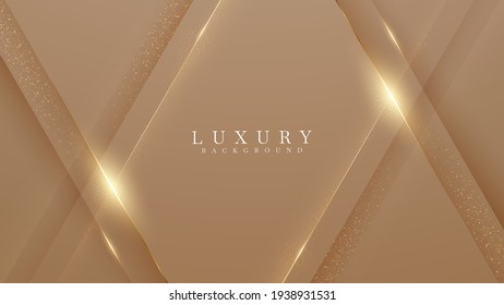 Luxury abstract background with golden lines sparkle geometric shapes. Illustration from vector about modern template design for a sweet and elegant feeling.