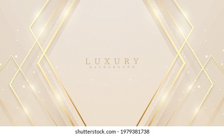 Luxury abstract background with golden lines sparkle geometric shapes. Illustration from vector about modern template design for a sweet and elegant feeling.