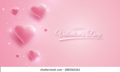 Luxury abstract background with heart shape  , Valentines day template modern concept Paper cutting style and 3d. Vector illustration for design.