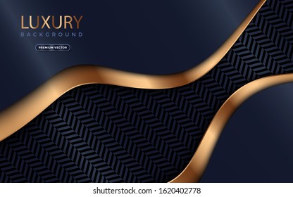 Luxury abstract background. Abstract realistic layer decoration textured with abstract shapes and golden halftone pattern. 3d backdrop. Vector illustration. Cover layout template. Modern design