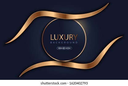 Luxury abstract background. Abstract realistic layer decoration textured with abstract shapes and golden halftone pattern. 3d backdrop. Vector illustration. Cover layout template. Modern design
