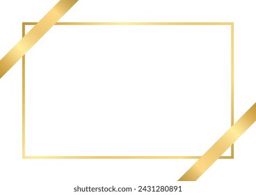 Luxury Abstract Background with Ribbon. Invitation Card. Vector Illustration. 