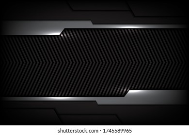 Luxury abstract background with silver and black shapes. metal texture steel background vactor design illustration eps.10