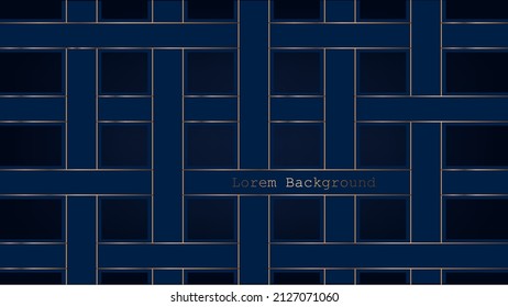 luxury abstract background. stripes blue with gold on a dark blue background. vector illustration