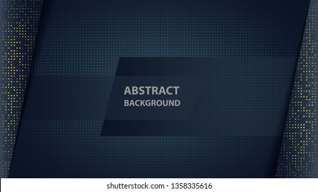 luxury abstract background.dark blue and gold color.
