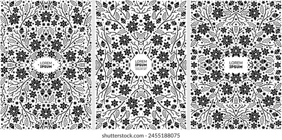 Luxury abstract backgrounds, Merry Christmas invitations, vintage frames.
