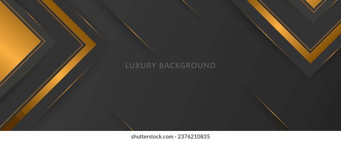 Luxury Abstract Black and Gold Background Template