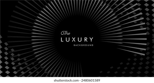 Luxury abstract black grey background with silver lines and sparkle geometric shapes. Illustration from vector about modern template design for a sweet and elegant feeling