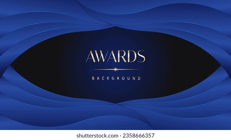 Lujoso fondo azul abstracto. Afiche de la invitación al matrimonio. Líneas que hacen chispa elegante. Publicación clásica de forma.