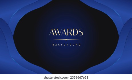 Lujoso fondo azul abstracto. Afiche de la invitación al matrimonio. Líneas que hacen chispa elegante. Publicación clásica de forma.