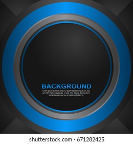 luxury abstract blue circle background banner vector illustration