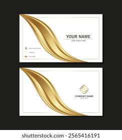 luxury abstract business card design